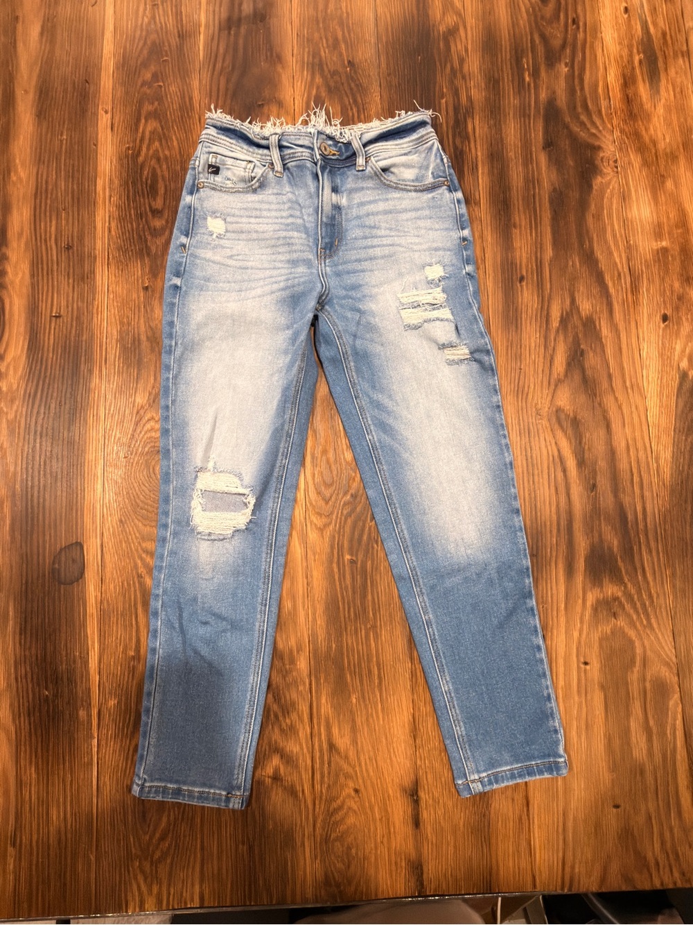 KanCan Light Wash Distressed High-Rise Jeans